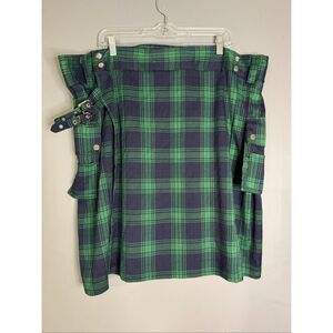 Amazon Green Black Tartan Utility Kilt Scottish Size 4X NWOT